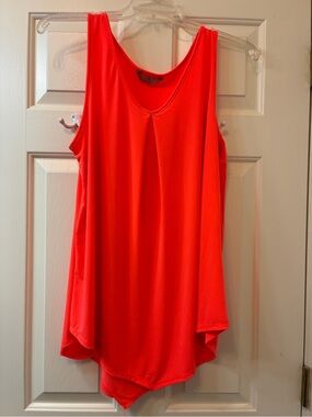SJS Bright Coral Sleeveless V-Neck Tank